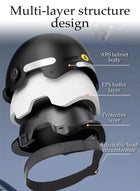 DUNISO Electric Scooter Helmet,Adjustable Riding Bike Helmet,Drop Resistant Half Scooter Helmets,with Visor,Highly Protective Shock Absorbing,for Adult Riding Biking Motorcycle Bicycle Skateboard Scooter - Image 4