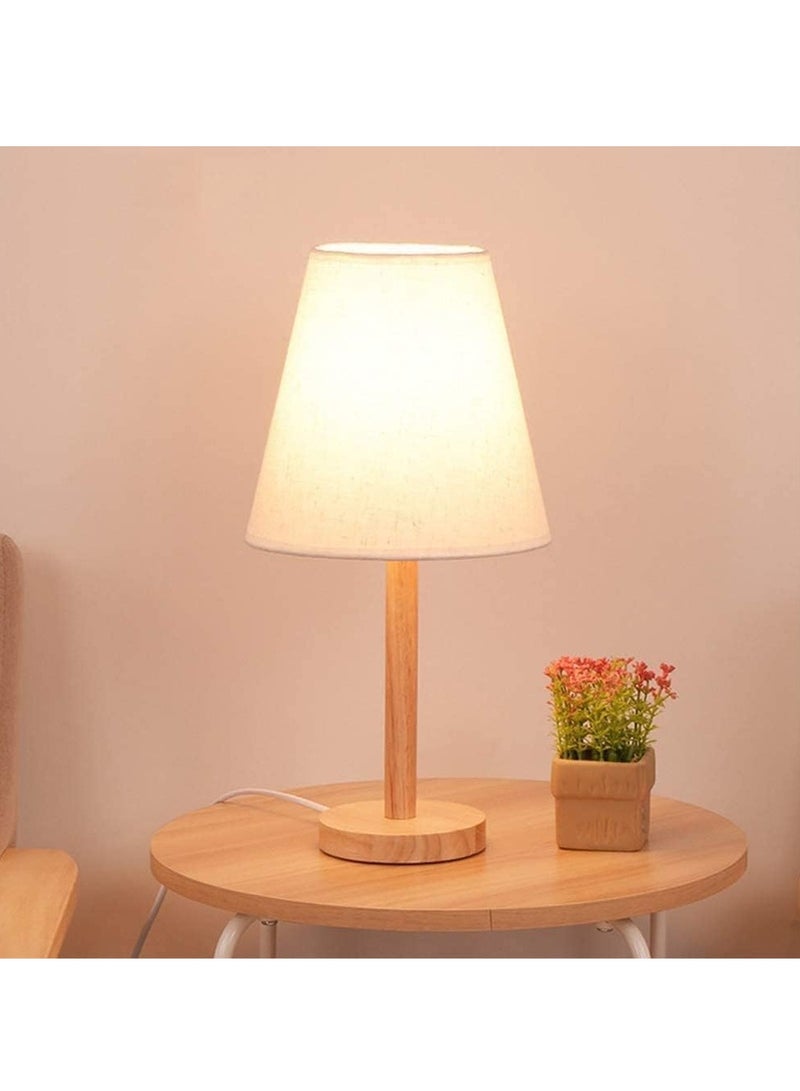 DUNISO Bedside Table Lamp, LED Modern Nightstand Desk Lamp, With Bulb Fixed Brightness, For Bedroom, Living Room, Childrens Room, Office