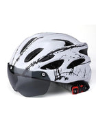 DUNISO Adult Bicycle Helmet with Detachable Magnetic Goggles, White & Black – Road & Mountain - Image 3