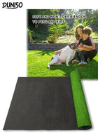 DUNISO Realistic Artificial Grass Carpet Durable Self-Draining System Fake Grass Rug Simulation Natural Outdoor Lawn Mat Premium Synthetic High Density Fake Grass Turf for Pet Patio Garden Landscape （0.5M × 2M）