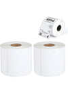 DUNISO 2 Rolls Labels Stickers，Direct Thermal Shipping Label Compatible with Zebra Printers, Blank Shipping Labels，for Home Office Small Business Barcode Printing,100mm*150mm*350Pcs/Roll