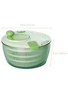 DUNISO Salad Spinner，Multifunction Hand Cranked Fruit Cleaner Drainer，Vegetable Dryer PP Salad Multifunction Salad Drainer Bowl with Secure Lid Lock & Rotary Handle，for Home Kitchen，4L - Image 4