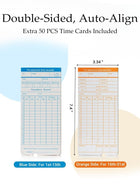DUNISO Time Clock Bundle with 50 Time Cards,Employee Checking-in Recorder, Auto-Align Employee Time Clocks for Small Business - Image 2