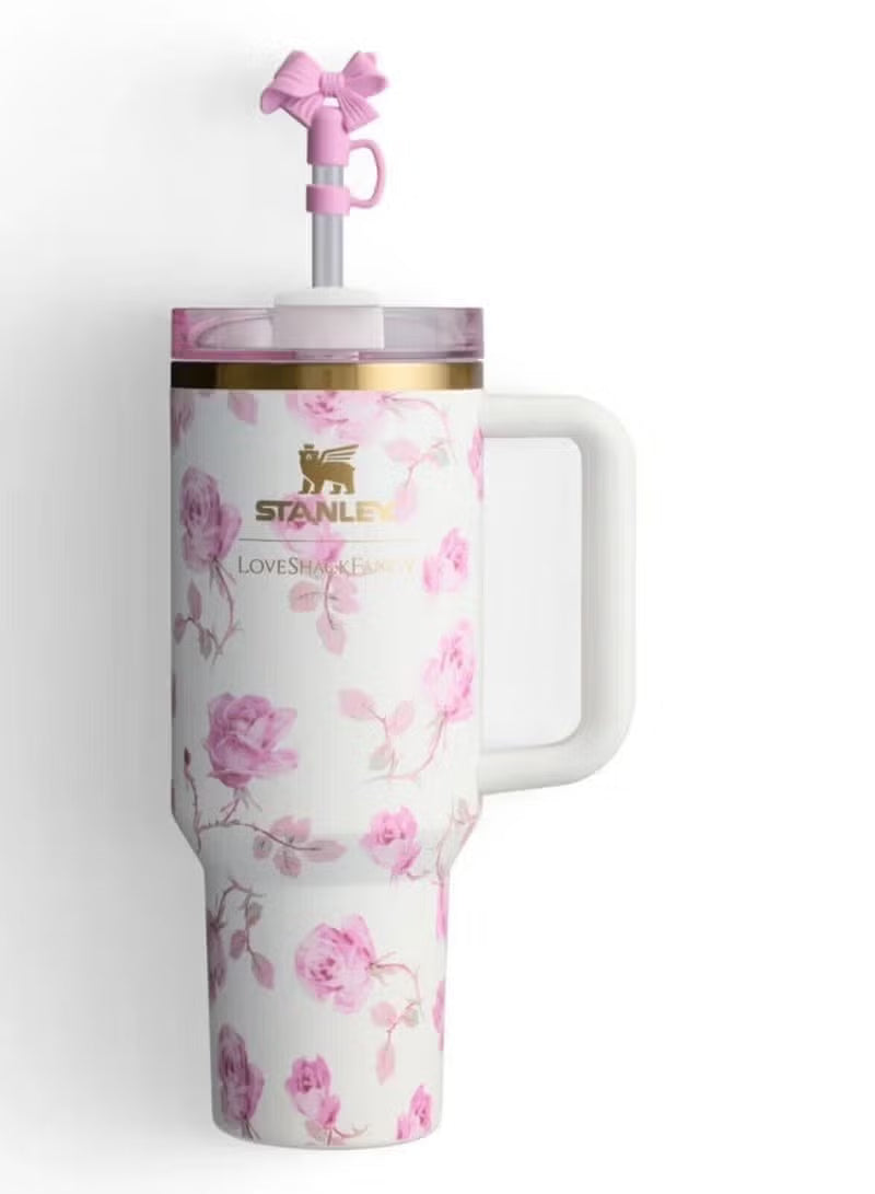 Stanley x LoveShackFancy Quencher 40OZ - Pink Rose
