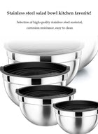 DUNISO Mixing Bowls with Lids Set of 5, Stainless Steel Black Mixing Bowls Metal Nesting Bowls with Airtight Lids for Cooking, Baking, Serving, Storage - Size 0.7/1/1.5/3/4.5QT - Dishwasher Safe - Image 2