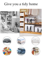 DUNISO 3 Pack Clear Clothes Storage Bags, 72L Plastic Blanket Storage Bags with Side Handle, Foldable Moving Bags with Zipper&Handle, Waterproof and Dustproof，Sturdy and Durable，for Bedding, Duvet, Comforter，Pillow，Toys，68.6*29*38cm - Image 5