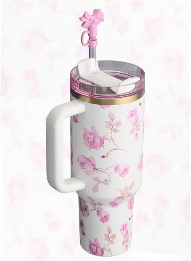 Stanley x LoveShackFancy Quencher 40OZ - Pink Rose