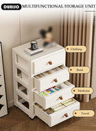DUNISO Multipurpose Plastic 5-Drawer Storage Cabinet for Kitchen, Bathroom, Bedroom,Kitchen,Living Room,Office,Multifunctional Waterproof Design 5-Tier Vertical Storage Cabinets With Drawers, Slim Narrow Cabine - Image 2