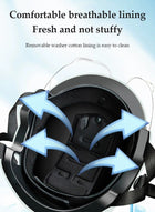 DUNISO Open Face Scooter Helmet, Black – Detachable Goggles & Ear Protection - Image 4