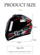 DUNISO Full face motorcycle helmet, lightweight crash resistant motorcycle helmet, all season cool riding helmet，cycling helmet with black lenses, breathable lining, suitable for both men and women，suitable for riding recreational activities（M） - Image 2
