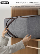 DUNISO 2 Pack Moving Storage Bag with Zipper, Large Capacity Multipurpose Clothes Organizing Storage Bag with Strong Handles, Folding Blanket Storage Bag for Bedroom Closet, Wardrobe, Moving, Quilt Storage - Image 3