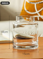 DUNISO Creative Clear Glass Vase Craft Aesthetic Decorative Small Flower Vase Hydroponic Plant Desktop Ornament Modern Irregularity Vase for Flowers Rose Home and Office - Image 4