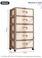 DUNISO Multipurpose Plastic 5 Layers Drawer Storage Cabinet Multifunctional Drawer Storage Organizer Waterproof Plastic Containers Box with Drawers for Kitchen,Bathroom,Bedroom,Living Room - Image 2
