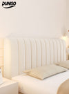 DUNISO Bed Head Cover, Anti-Collision Tatami, Full Dust-Proof Backrest Cover, Thickened Lattice Soft Cover, Suitable For Bedroom Decoration, Washable (Beige, 200cm)