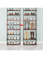 DUNISO Small Shoe Rack, Three Layers, Can Hold 6-8 Pairs Of Shoes, Multifunctional Lightweight Storage Rack, Solid Metal Stackable, Suitable For Entrance Hall And Closet Hallway - Image 5