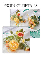 DUNISO Artificial Flowers，Mix Silk Flowers with Stems，DIY Decorative Fake Flowers，Table Centerpiece Flower Arrangement Bouquet，for DIY Wedding Bridal Bouquets, Floral Arrangement, Table Centerpieces, Home Decorations - Image 4