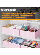 DUNISO 12 Pcs Clothes Drawer Organisers，Foldable Underwear Drawer Organizer and Closet Dividers，Storage Dresser Drawer Dividers，for Clothes, Socks, Bras, Underwear, Towels, Leggings, Jeans and Sweaters，Pink - Image 5
