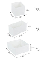 DUNISO 12 Set Clothing Storage Organizers, Foldable Underwear Drawer Organizer And Closet Dividers, Storage Box For Clothing, Baby Clothes, Bra, Panty, Scarf, Ties, Scarves - Image 2