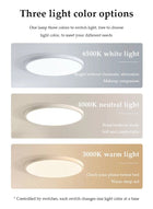 DUNISO Flush Mount LED Ceiling Light，dual color circular ceiling light, dimmable ABS eye protection ceiling light, 3000 to 6000K, suitable for living room, dining room, bedroom, kitchen, 300mm * 23mm - Image 4