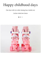 DUNISO Roller Skates, Children's Roller Skates,Adjustable Size, Double Row 4 Wheels, Durable And Collision Resistant，Suitable For Girls And Boys,Suitable For Sizes 30 To 33,S - Image 3