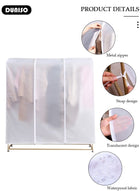 DUNISO Hanging Garment Bag, Large Closet Clothing Protector, Dust-proof Wardrobe Garment Storage Bag, Coat Covers for Closet with Zipper for Suits, Shirts, Jackets, Long Dress - Image 2