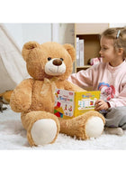 DUNISO 90cm Cute Teddy Bear, Soft and Cute Plush Bear, Skin-friendly Plush Toy, Suitable for Gifts for Girls, Girlfriends or Moms (Brown) - Image 4