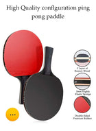 DUNISO 2 Long-Handled Table Tennis Rackets With Three Three-Star Ping Pong Balls, High-Performance Set With Net, Table Tennis Racket Set, Ideal For Skill Development, With Retractable Net, Suitable For Indoor Table Tennis And Outdoor Sports - Image 3
