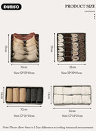 DUNISO 4pcs Wardrobe Clothes Organizer Sock Underwear Drawer Organizer Dividers Cell Foldable Fabric Dresser Closet Storage Box and Storage Bins for Clothing, Baby Clothes, Bra, Panty, Scarf, Ties, Scarves - Image 4