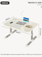 DUNISO Laptop Desk for Bed, Adjustable Laptop Bed Tray Table With Eye-protection lamp, Portable Lap Desks with USB Charge Port and Foldable Legs for Computer and Laptop - Image 4
