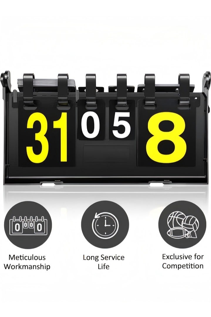 DUNISO Portable Desktop Scoreboard Flipper, Volleyball, Basketball, Table Tennis, Football And Other Sports Scoreboards, Suitable For Various Competitions