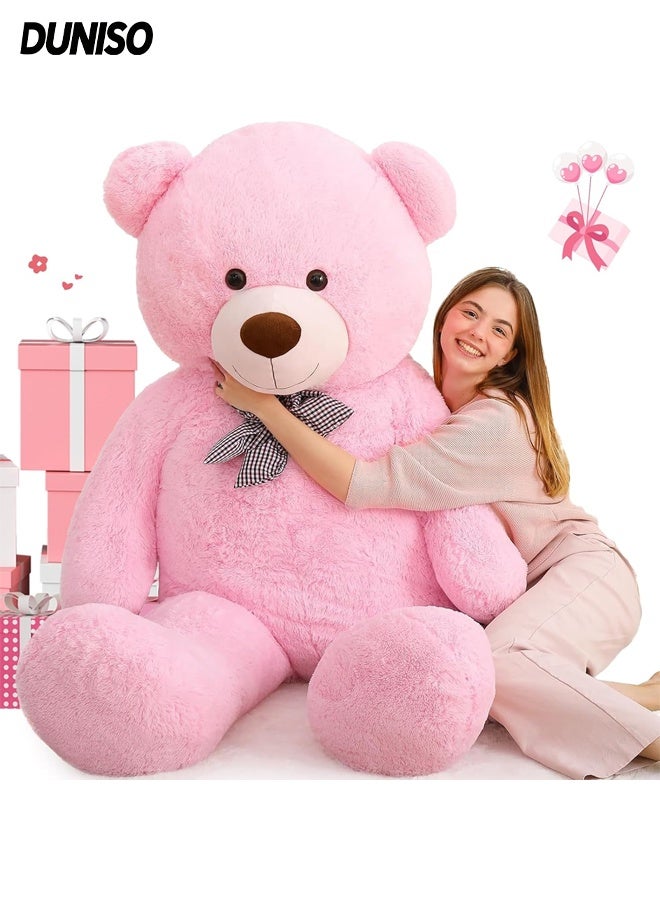 DUNISO Teddy Bear with Cute Bow, Washable Soft Plush Doll ,Stuffed Animal Toy,Gift for Children, suitable for Birthday Party or Any Special days ,140 cm