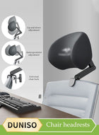 DUNISO Adjustable Ergonomic Office Chair Headrest，Sleeping pillow，Universal Height and Angle Adjustable sponge Headrest for Office Chairs, Gaming Chairs, Recliners, and Car Seats, No punching required and easy Installation