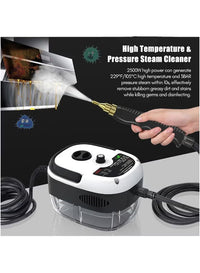 2500W High-Temperature Portable Steam Cleaner with 3 Brush Heads