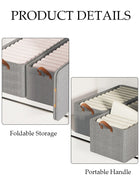 DUNISO 3pcs Wardrobe Clothes Organizer Foldable Closet Storage Organizer for Clothes Jeans Washable Closet Storage Boxes with Carrying Handles Cube Storage Bin for Home Bedroom Office - Image 5