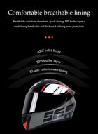 DUNISO Full face motorcycle helmet, lightweight crash resistant motorcycle helmet, all season cool racing helmet，with black lenses, breathable lining, suitable for both men and women (L) - Image 5