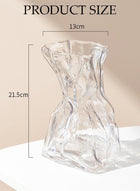 DUNISO Creative Clear Glass Vase Craft Aesthetic Decorative Small Flower Vase Hydroponic Plant Desktop Ornament Metal Geometric Vase for Flowers Rose Home and Office - Image 4
