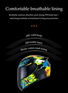 DUNISO Full face motorcycle helmet, lightweight crash resistant motorcycle helmet, all season cool riding helmet，cycling helmet with black lenses, breathable lining, suitable for both men and women，suitable for recreational activities such as cycling (L) - Image 5