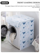 DUNISO Washing Machine Cover,Waterproof and Dustproof Washer Cover, Front Opening External Automatic Roller Washing Machine Cover for 10KG Washer and dryer,Made Of PEVA Material,UV Protection, Aging Resistant - Image 3