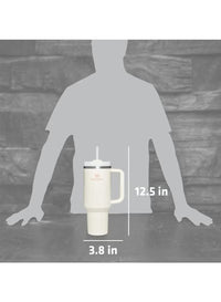 Stanley 40oz Quencher H20 Flowstate Stainless Steel Vacuum Insulated Tumbler with Lid and Straw, Cream (White)