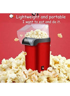 DUNISO Electric Popcorn Machine Maker Popper Hot Air Popcorn Machine With Measuring Spoon, Quick Popcorn,Can Quickly Make Healthy Food In 2-3 Minutes， Oil Free, Good For Watching Movies,Party, Holiday Gift (Red) - Image 4