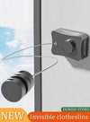 DUNISO Retractable clothesline, indoor stainless steel invisible wall hanging rope, dual head dual purpose laundry rope, can withstand 20kg, suitable for living room, balcony, bedroom, outdoor, 5.1m