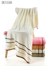 DUNISO Pure cotton bath towel Super Soft, Quick Drying, High Water Absorption, Size: 70x140 cm, Creamy White