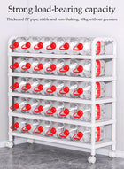 DUNISO 5 Tier Shoe Rack，Storage Shelf with Wheels，Rolling Free Standing Shoe Storage with Handles，for Bedroom, Closet, Living Room, Entryway - Image 5