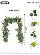 DUNISO Artificial Greenery Garland with Flowers, Leaf Eucalyptus Garland Hanging for Wedding Home Party Craft Art Table Runner Backdrop Indoor Outdoor Decor - Image 4