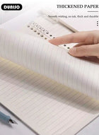 DUNISO 3pcs A5 Student Specific Loose Leaf Notebook,Loose Leaf Replacement Core Notebook with Thick Horizontal Grid,Non Irritating, Detachable,60Sheets/120Pages Loose-Leaf Paper,80gsm White Paper - Image 3