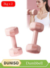 DUNISO Dumbbells Set, Fitness Dumbbells, Weightlifting Dumbbells with Anti Slip Handles, Washable, 4kg Convertible To Barbell A Pair of Lightweight for Home Gym,Women and Men Equipment