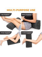 DUNISO Half-Moon Memory Foam Pillow, Multifunctional Leg Knee Pillow, Orthopedic Pillow, Crescent Pillow, Leg Pad, Soft And Firm, Relieves Pressure On The Cervical Spine, Back, Hips And Ankles, Suitable For Supine Or Side Sleepers,Black - Image 4
