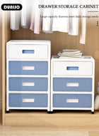 DUNISO 4 Layer Drawer Storage Cabinet with Wheels, Toys Storage Box, Office Desk Storage Box, Drawer Storage Bins for Clothes and Toys, Dust-proof Clothes Storage Cabinet Rack for Living Room, Bathroom, kitchen, Bedroom - Image 3