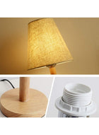DUNISO Bedside Table Lamp, LED Modern Nightstand Desk Lamp, With Bulb Fixed Brightness, For Bedroom, Living Room, Childrens Room, Office - Image 2