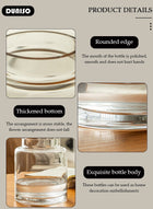 DUNISO Creative Clear Glass Vase Craft Aesthetic Decorative Small Flower Vase Hydroponic Plant Desktop Ornament Modern Irregularity Vase for Flowers Rose Home and Office - Image 2